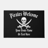 Welkom op piratenboot jolly roger deurmat (Voorkant)