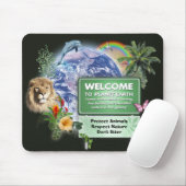 Welkom op planeet aarde muismat (Met muis)