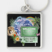 Welkom op Planet Earth Sleutelhanger (Voorkant)