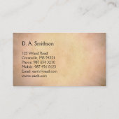 Welkom op Planet Earth Visitekaartje (Achterkant)