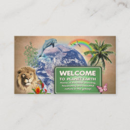 Welkom op Planet Earth Visitekaartje