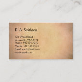 Welkom op Planet Earth Visitekaartje (Achterkant)