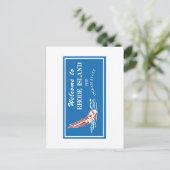 Welkom op Rhode Island - USA Road Sign Briefkaart (Staand voorkant)