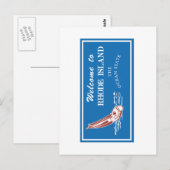 Welkom op Rhode Island - USA Road Sign Briefkaart (Voorkant / Achterkant)