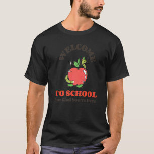 Welkom op school ik ben blij dat je hier bent Rups T-shirt