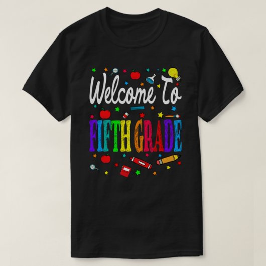 Welkom op school in de vijfde klas t-shirt (Design voorkant)