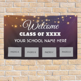 Welkom op school met foto's banner