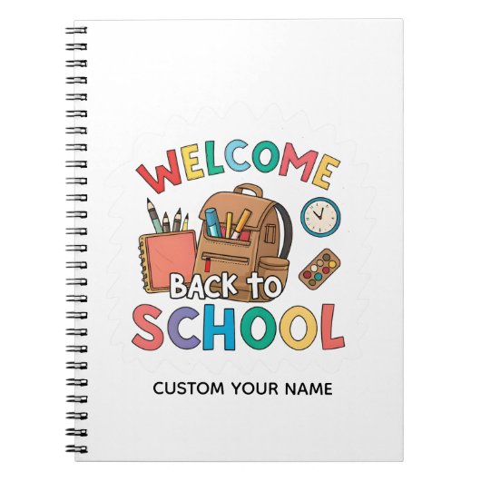WELKOM OP SCHOOL TERUG NOTITIEBOEK (Voorkant)