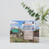 Welkom op Seligman Route 66 Briefkaart! Briefkaart (Staand voorkant)