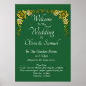 Welkom op Trouw Emerald Groen & Goud Poster (Voorkant)
