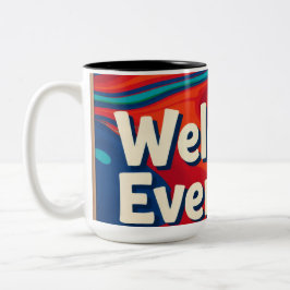 Welkom op tweekleurige koffiemok