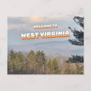 Welkom op West Virginia-ansichtkaart Briefkaart