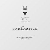 Welkom Openingstijden Lingerie Store Transparant Raamsticker (Vel)
