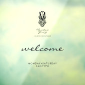 Welkom Openingstijden Lingerie Winkel Transparant  Raamsticker (Vel 3)