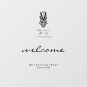 Welkom Openingstijden Lingeriewinkel Transparant W Raamsticker (Vel)