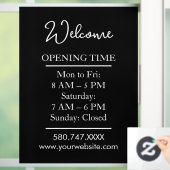 Welkom Openingsuren Website Logo deur bord Raamsticker (Huis)