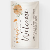Welkom Oranje Little Pumpkin Herfst Baby shower Spandoek (Verticaal)