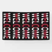 Welkom overlay op Engeland Vlag (v) bnrcnt Spandoek (Horizontaal)