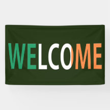 Welkom overlay op Irish Flag (h) bnrcnt
