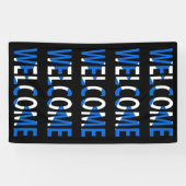 Welkom overlay op Schotse vlag (v) brcnt Spandoek (Horizontaal)