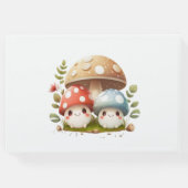 Welkom paddenstoel-Baby shower Gastenboek (Achterkant)