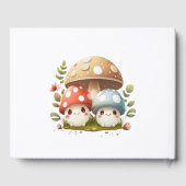 Welkom paddenstoel-Baby shower Gastenboek (Achterkant)