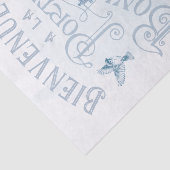 Welkom Parijs Eiffeltoren Blauw Frans Decoupage Tissuepapier (Detail)