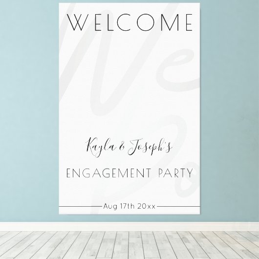 Welkom partij bij service canvas afdruk (Insitu (Houten vloer))