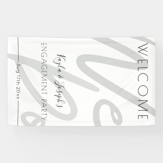 Welkom partij bij service spandoek (Horizontaal)