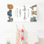 Welkom partij dieren Safari Birthday Party Spandoek (Insitu)