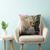 Welkom Party Roze Bloemen Gouden Lijst bruiloft Kussen (Stoel)