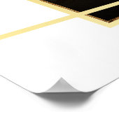 Welkom Party Roze Bloemen Gouden Lijst bruiloft Poster (Hoek)