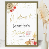 Welkom Party Sign Bachelorette Boho Waterverf Poster