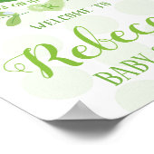 Welkom Party Signs Sweet Pea Baby shower Boy Poster (Hoek)