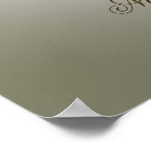 Welkom Party Waterverf Paarse Roze Bloemen Goud Poster (Hoek)