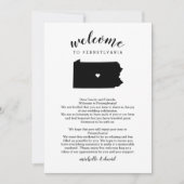 Welkom Pennsylvania Wedding Letter & Itinerary (Voorkant)