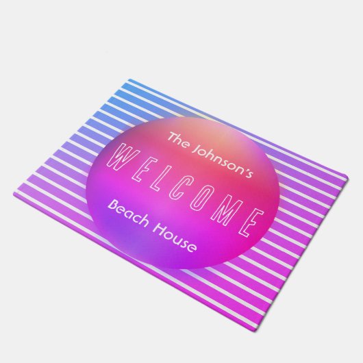 Welkom, persoonlijk winkelcentrum deurmat (Schuin)