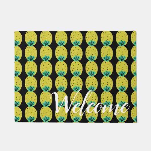 Welkom Pineapple Doodles Persoonlijk Deurmat (Voorkant)