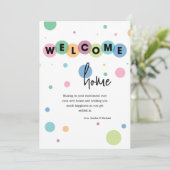 Welkom Polka Dots Wenskaart Kaart (Staand voorkant)