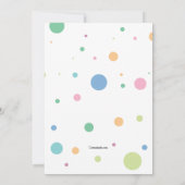 Welkom Polka Dots Wenskaart Kaart (Achterkant)