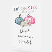 Welkom Pompoen & baby Geslacht onthullen Party Fro Acryl Bord (Hoek)