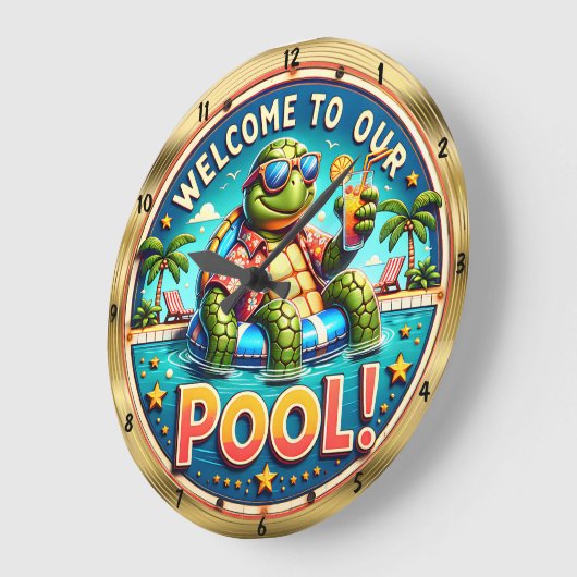 Welkom Pool Turtle Party Grote Klok (Hoek)