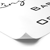 Welkom Poster Baby shower Roze gouden ballonnen (Hoek)