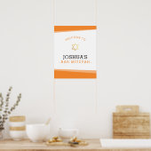 WELKOM POSTER bar mitzvah eenvoudig vet sinaasappe (Keuken)