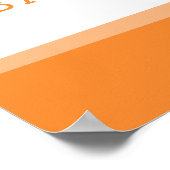 WELKOM POSTER bar mitzvah eenvoudig vet sinaasappe (Hoek)