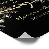 Welkom Poster Black Gold Wedding (Hoek)
