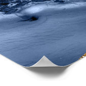 Welkom Poster blauwe en goudgrijpgrens (Hoek)