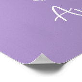 Welkom Poster Bloemenkruis doop Lila (Hoek)