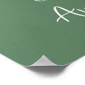 Welkom Poster Bloemenkruis doop varen groen (Hoek)