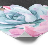 Welkom Poster Bord Trouwen Succulenten Poster (Hoek)